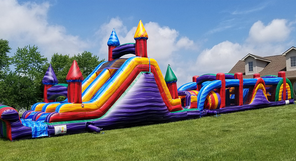 80-foot inflatable obstacle course