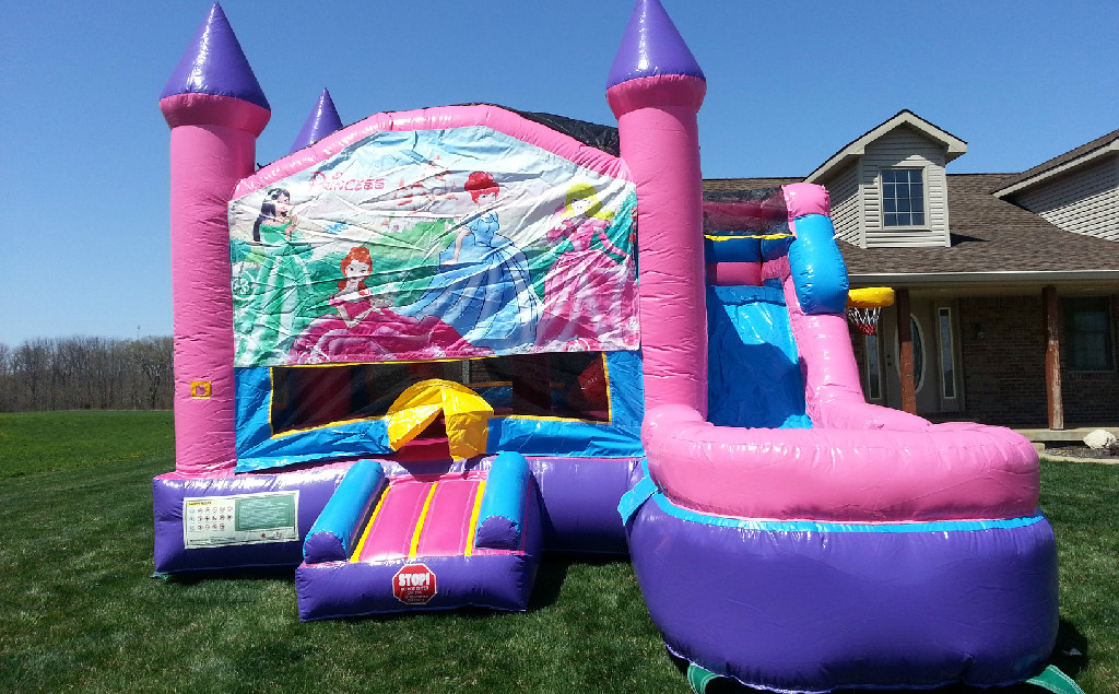 Princess-themed inflatable castle