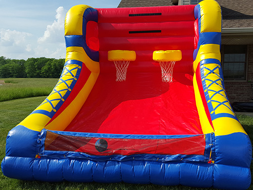 Inflatable basketball setup